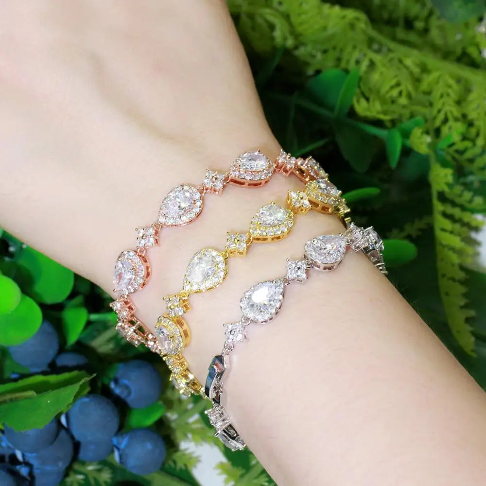 The Lustrous tear drop bracelet
