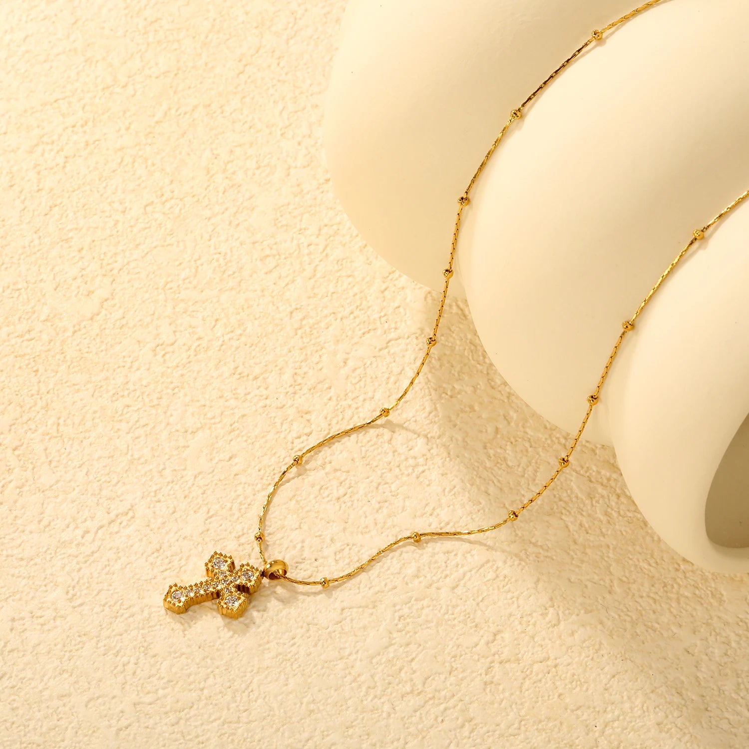 gold cross necklace