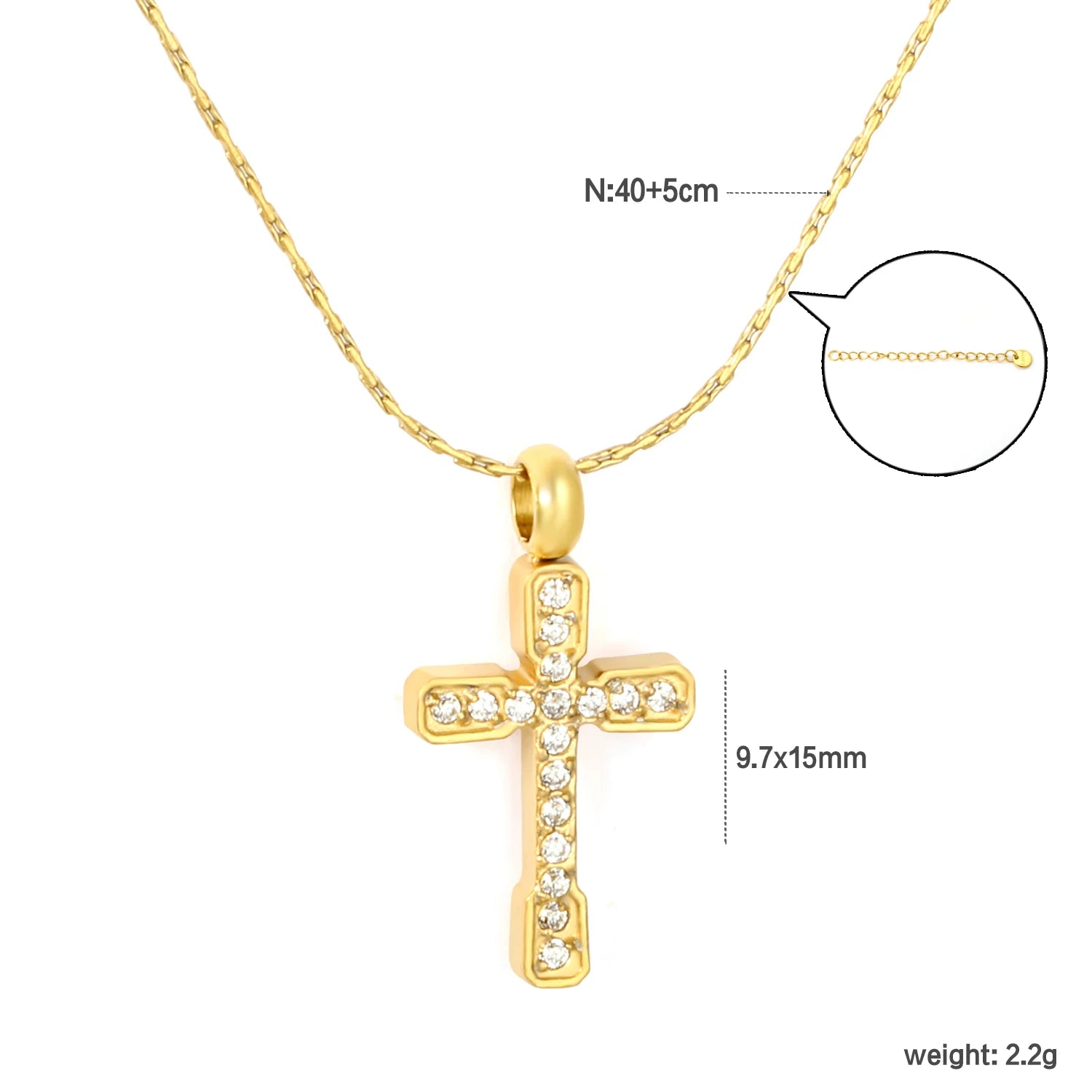gold cross necklace