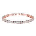 925 Sterling Silver 4mm Tennis Bracelet Inlaid With Zircon Crystal Electroplated 18k Gold Luxury Fashion Women's Gift