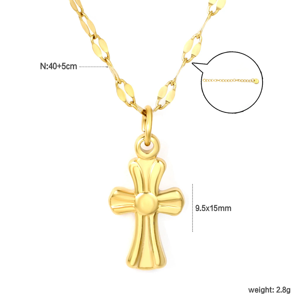 gold cross necklace