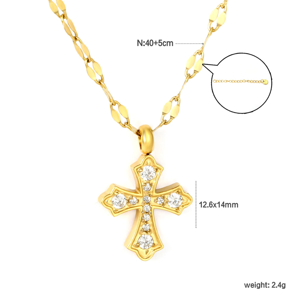 gold cross necklace