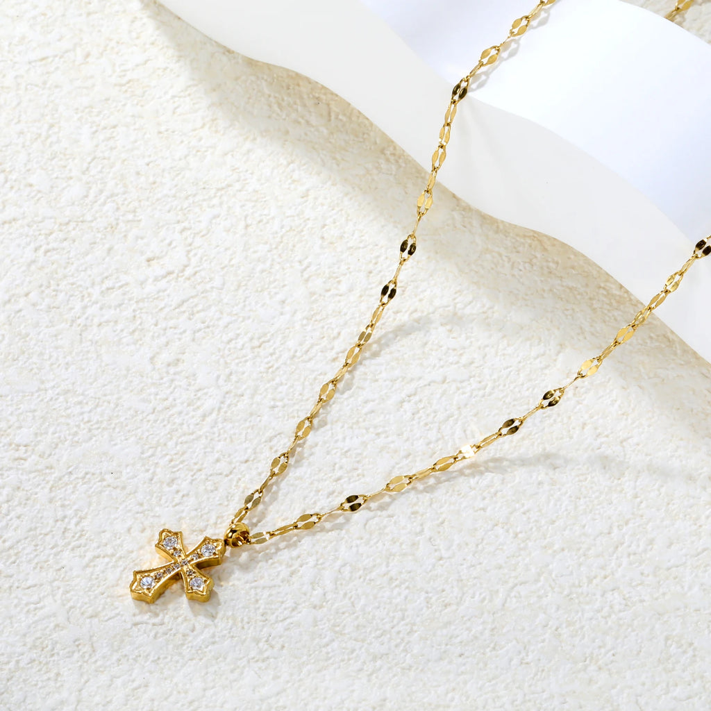 gold cross necklace