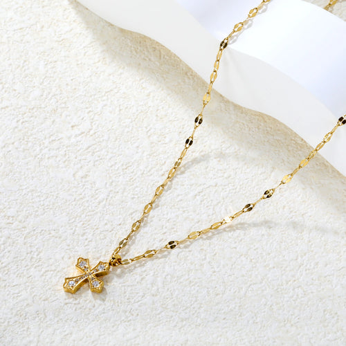 gold cross necklace