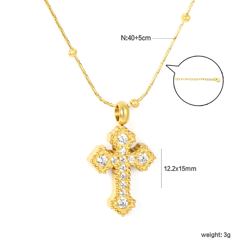 gold cross necklace