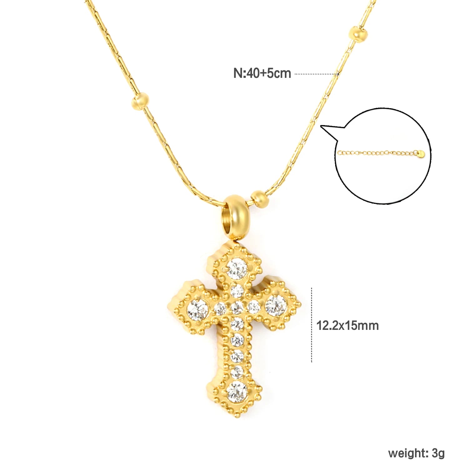 gold cross necklace
