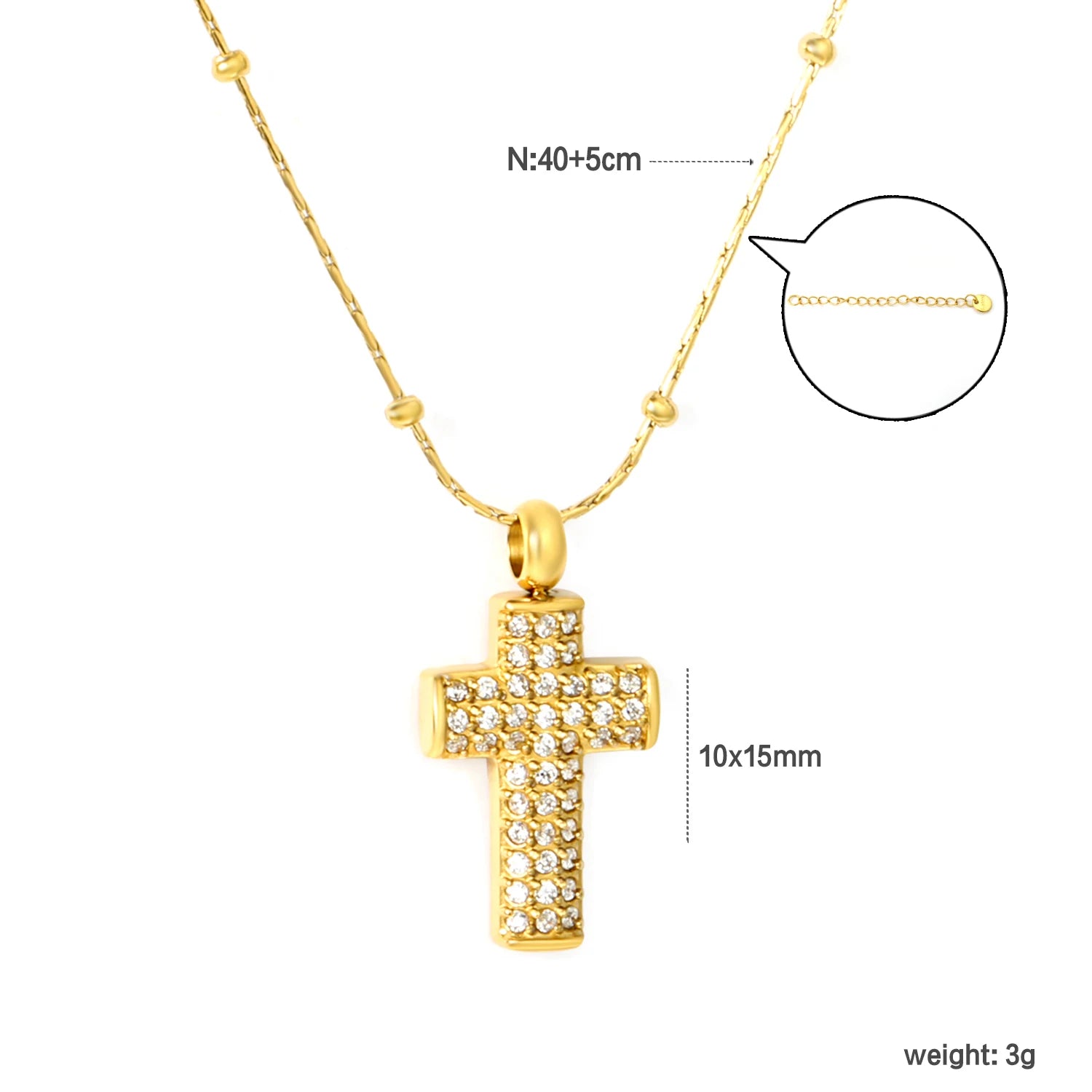 gold cross necklace